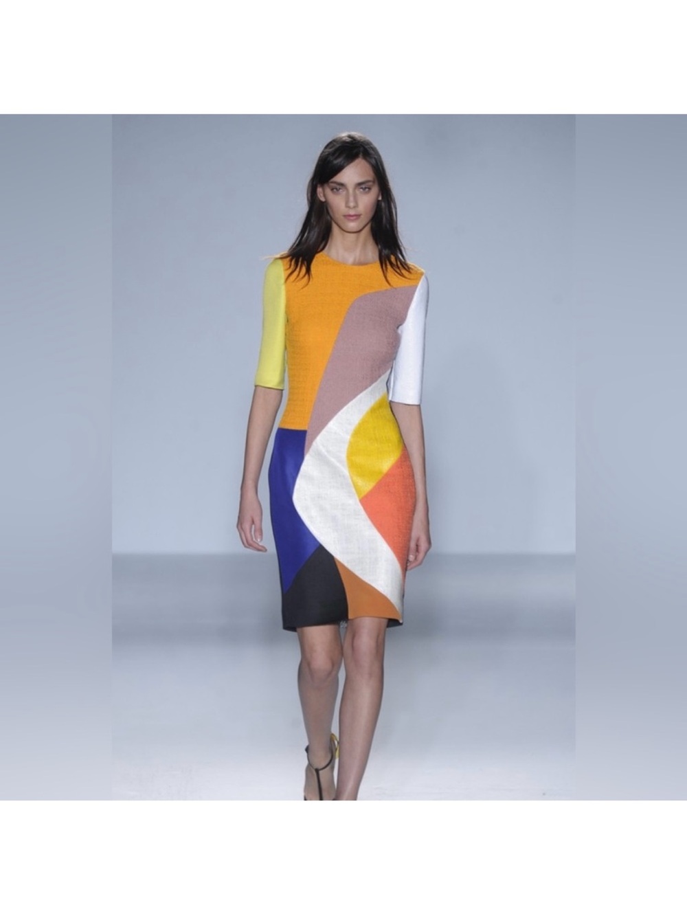 Roksand Ilincic Colour Block Sheath Dress Size 10 Colour